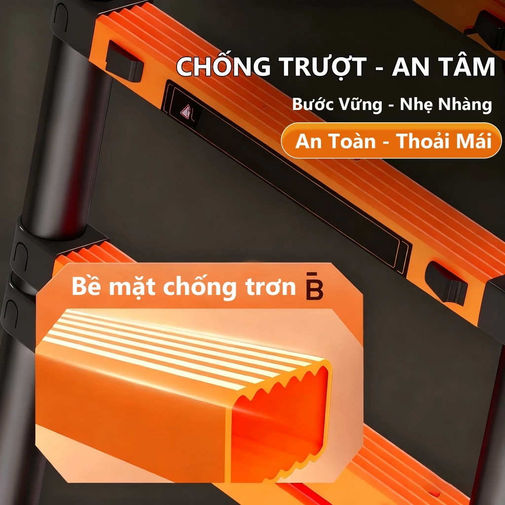 Thang Nhôm Rút Chữ A Nhập Khẩu (1.7m - 2.9m) Tải Trọng 650KG