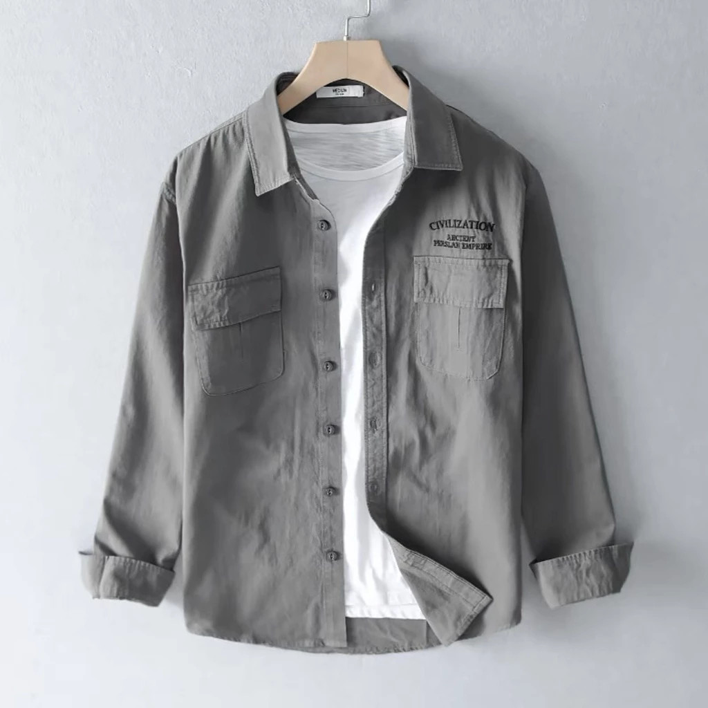 Áo Sơ Mi Nam Kaki TOPMEN: Vải Kaki Hàn Quốc Cao Cấp, Kiểu Dáng Basic