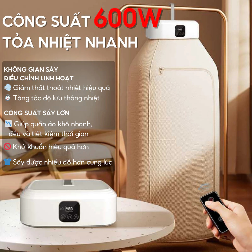 Máy Sấy Quần Áo HOKU Giá Tốt - Tủ Sấy Đa Năng Khử Trùng, Gấp Gọn 3D Tiết Kiệm Diện Tích