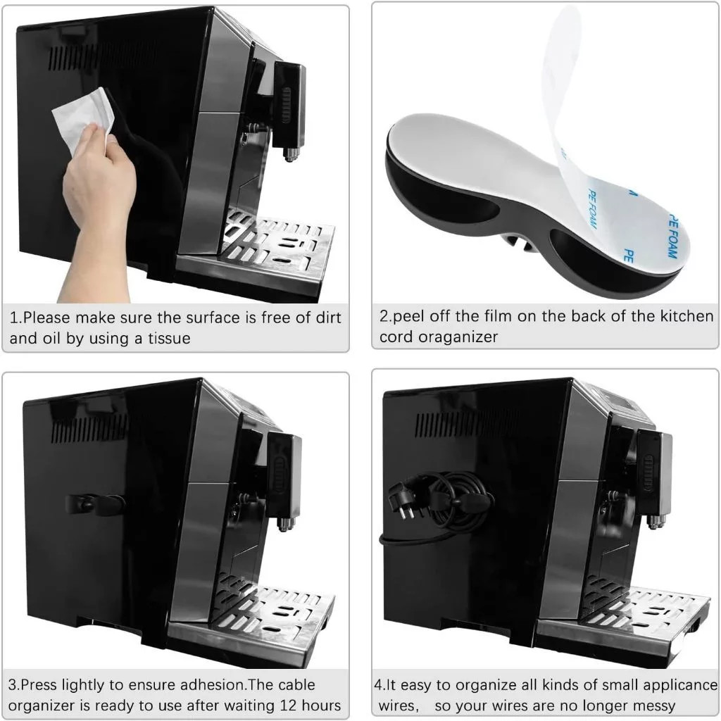 Kẹp Cuốn Gọn Dây Điện Tự Dính: Silicone TPU, Keo 3M Chắc Chắn