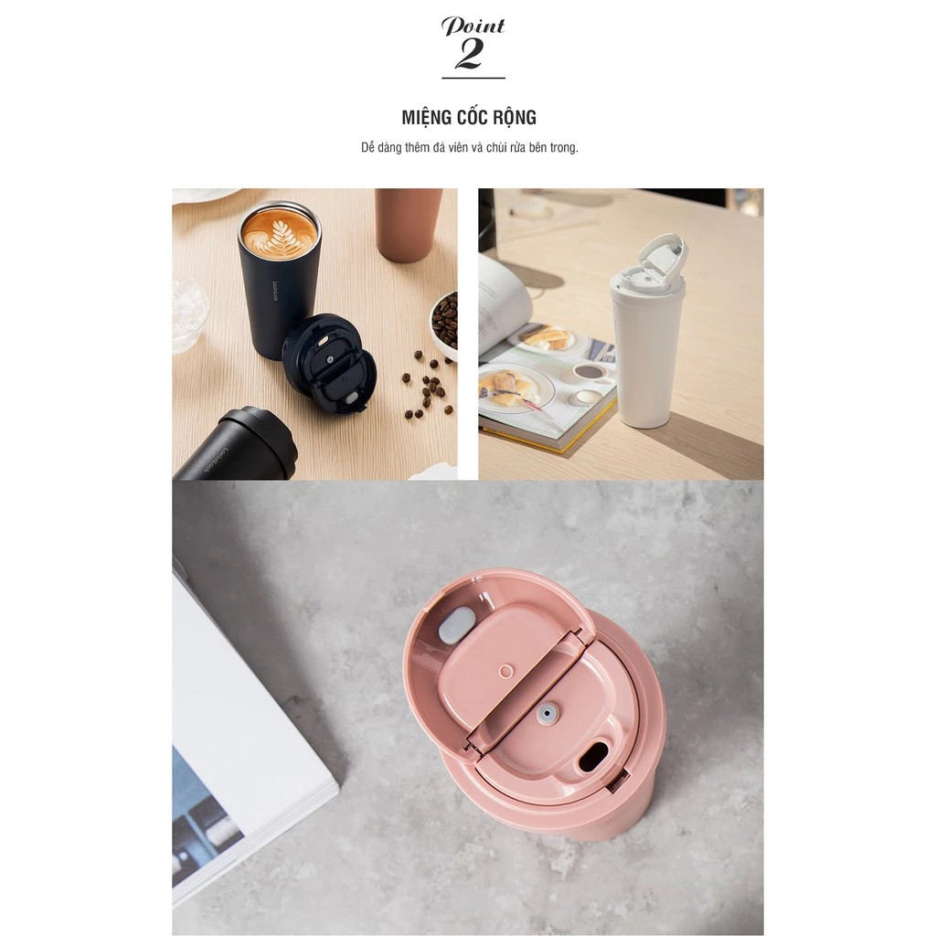 Bình giữ nhiệt Lock&Lock thép không gỉ 316L 550ml và 400ml