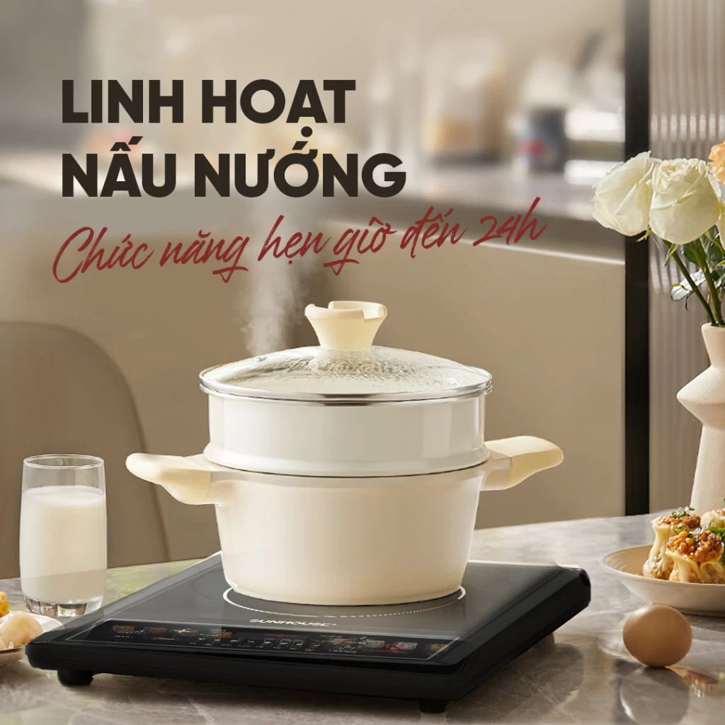 Bếp Từ Đơn Hồng Ngoại Sunhouse SHD6154 - 10 Mức Nhiệt Linh Hoạt, Bảo Hành 12 Tháng