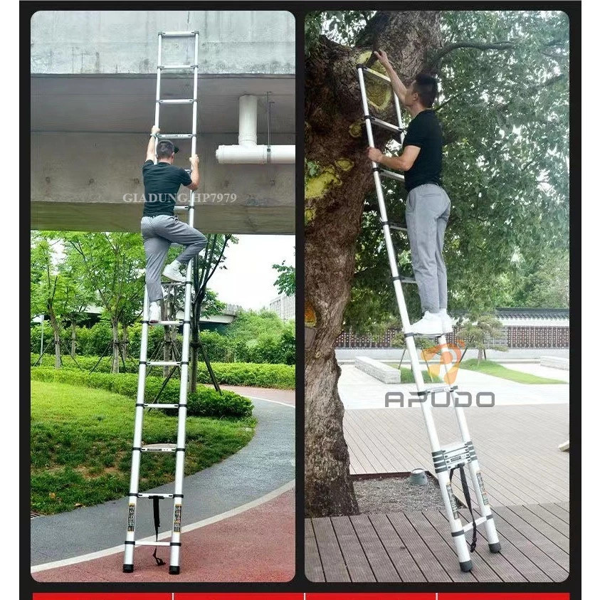 Thang Rút Nhôm Inox Chữ A, Chữ I (1.9m - 6m) Bền Bỉ Tải Trọng Lớn