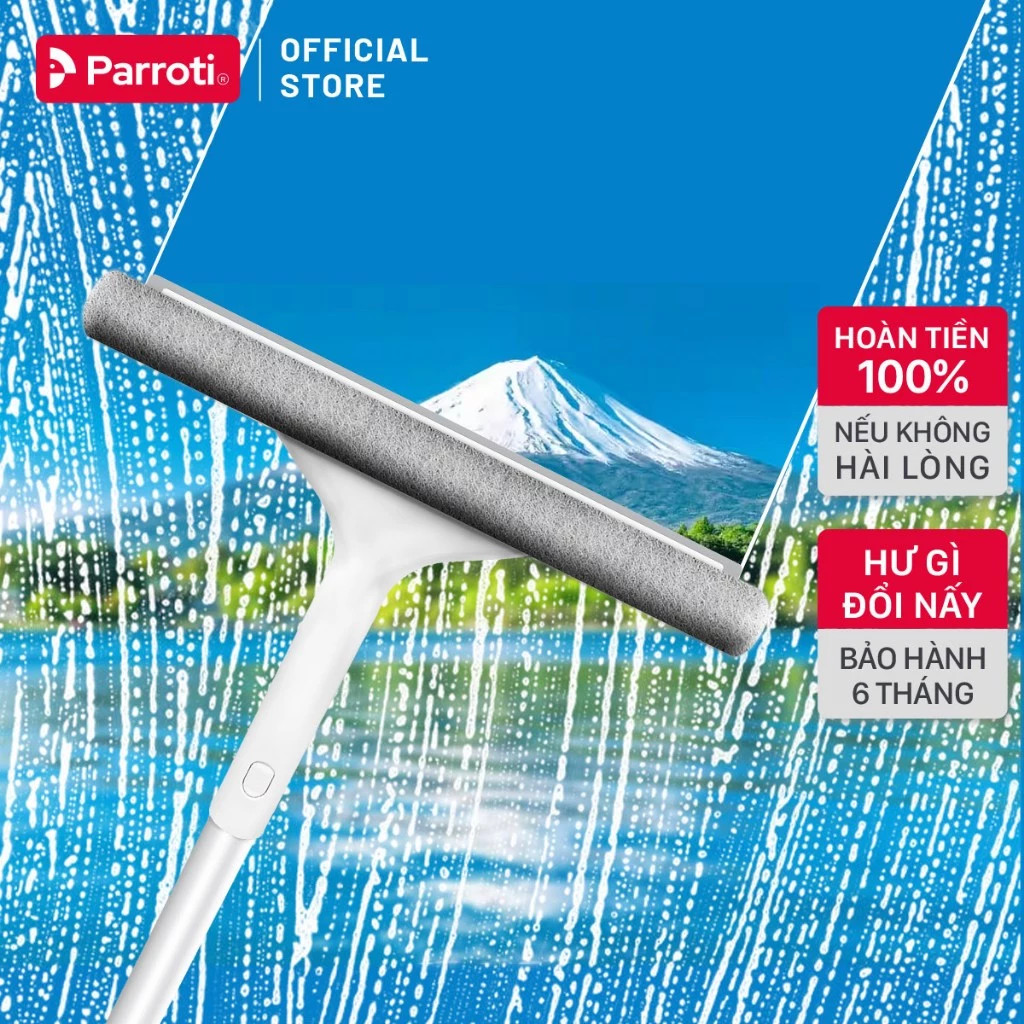 Cây Lau Kính, Gạt Kính Đa Năng Parroti Shiny SN01 - Lau Sạch & Gạt Nước Thông Minh Thế Hệ Mới