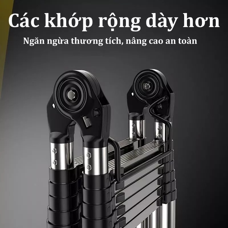 Thang Rút Nhôm Inox Chữ A, Chữ I Nhập Khẩu (1.9m - 6m)