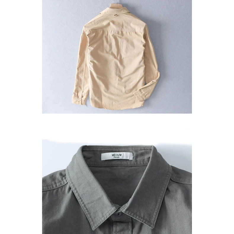 Áo Sơ Mi Nam Kaki TOPMEN: Vải Kaki Hàn Quốc Cao Cấp, Kiểu Dáng Basic